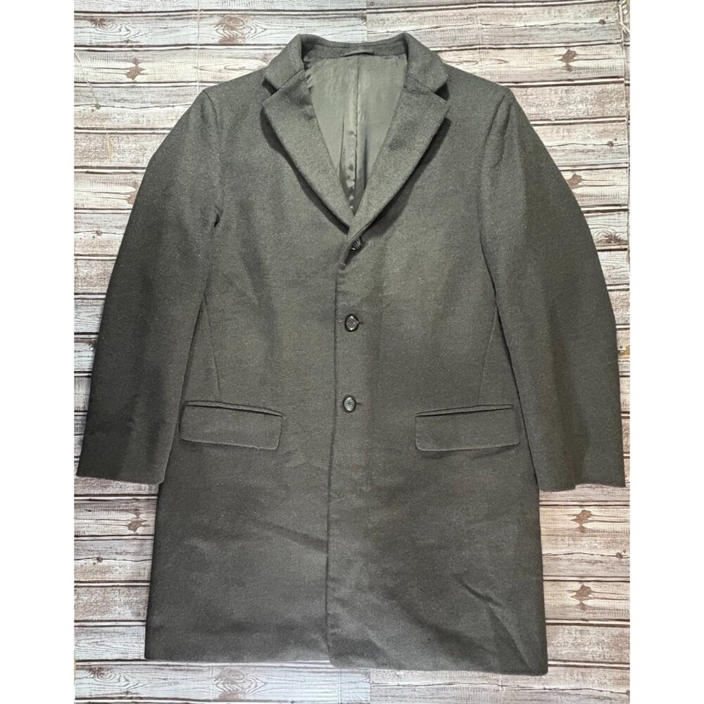 Jil Sander Tailor Made Cashmere Wool blend coat sz 48 R US 38 color dark green